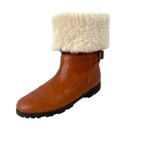 TIMBERLAND Sheepskin Leather Boots in Cognac Women’s Size 9
